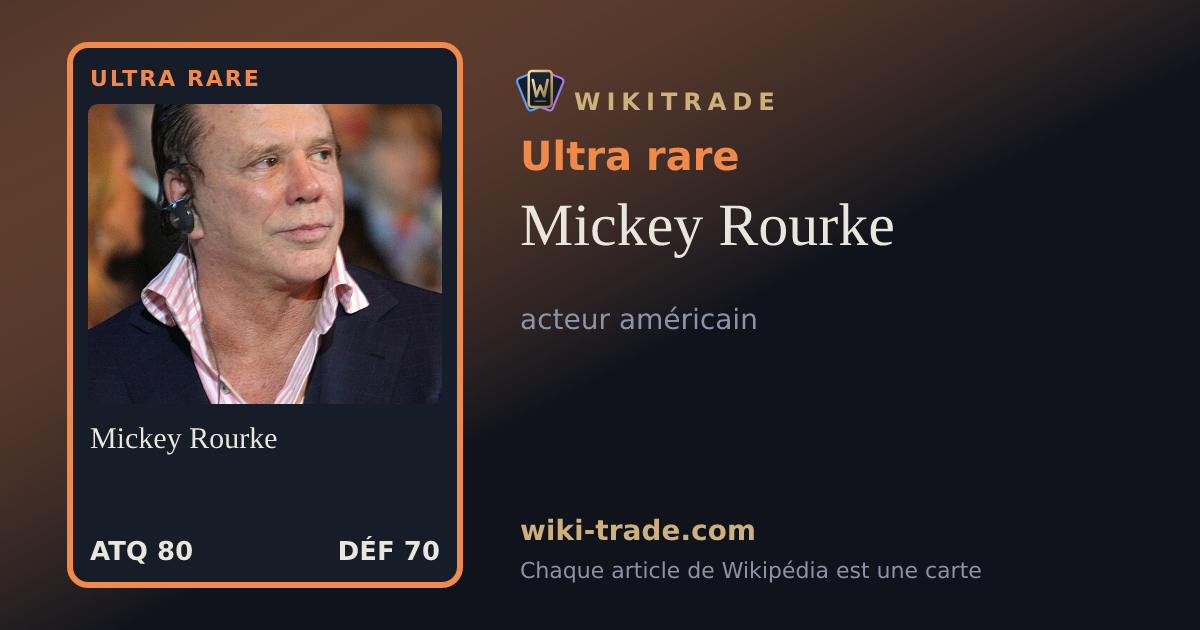 Mickey Rourke — carte Ultra rare