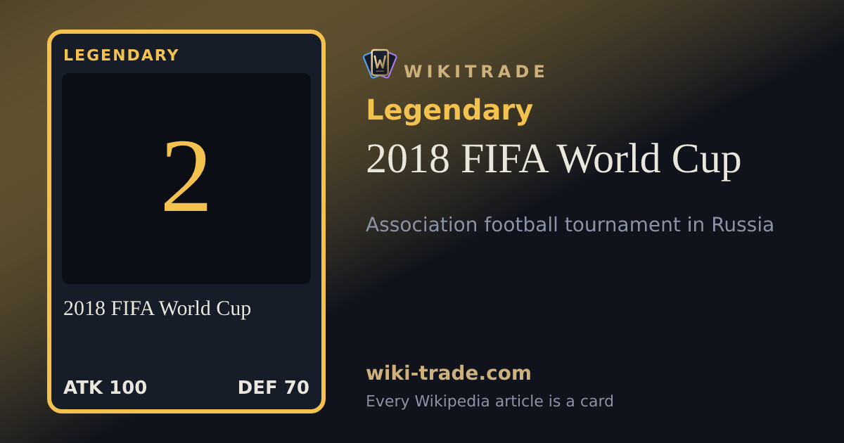 2018 FIFA World Cup — Legendary card