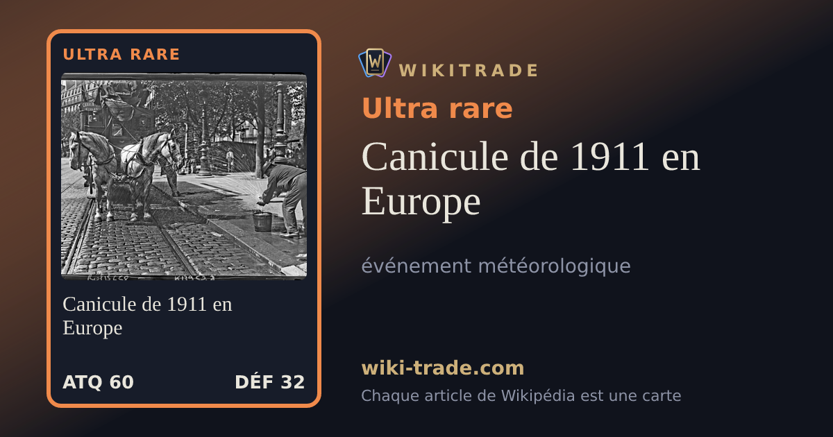 Canicule de 1911 en Europe — carte Ultra rare