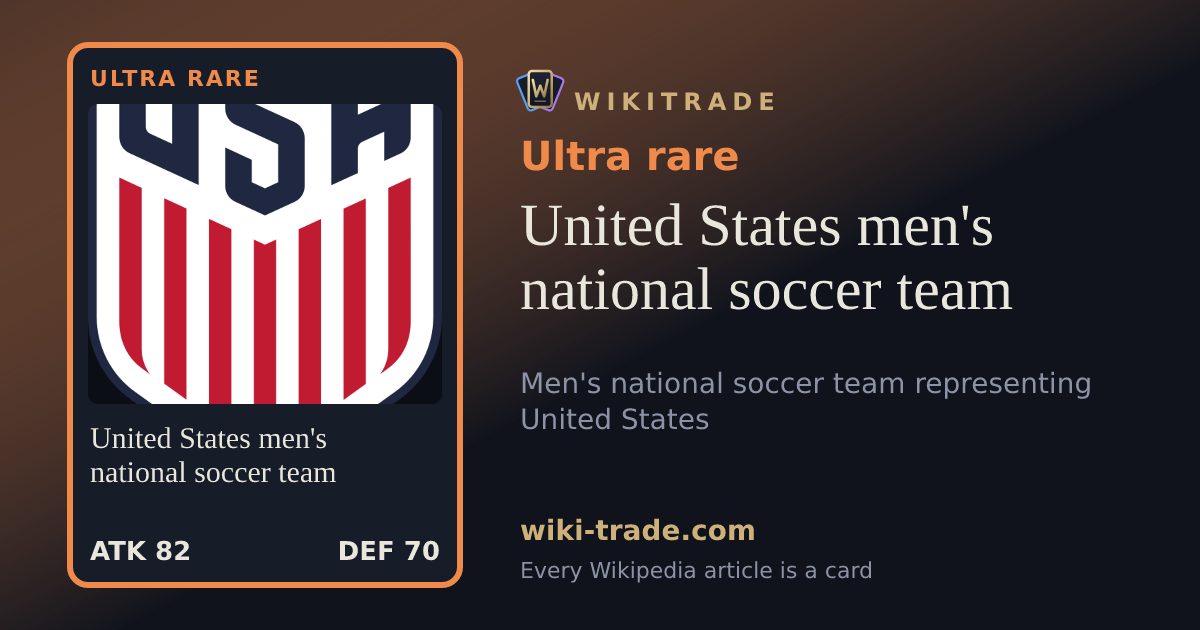United States men's national soccer team — Ultra rare card