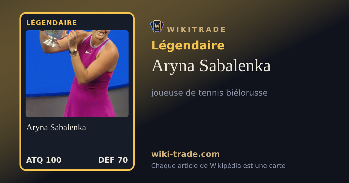 Aryna Sabalenka — carte Légendaire