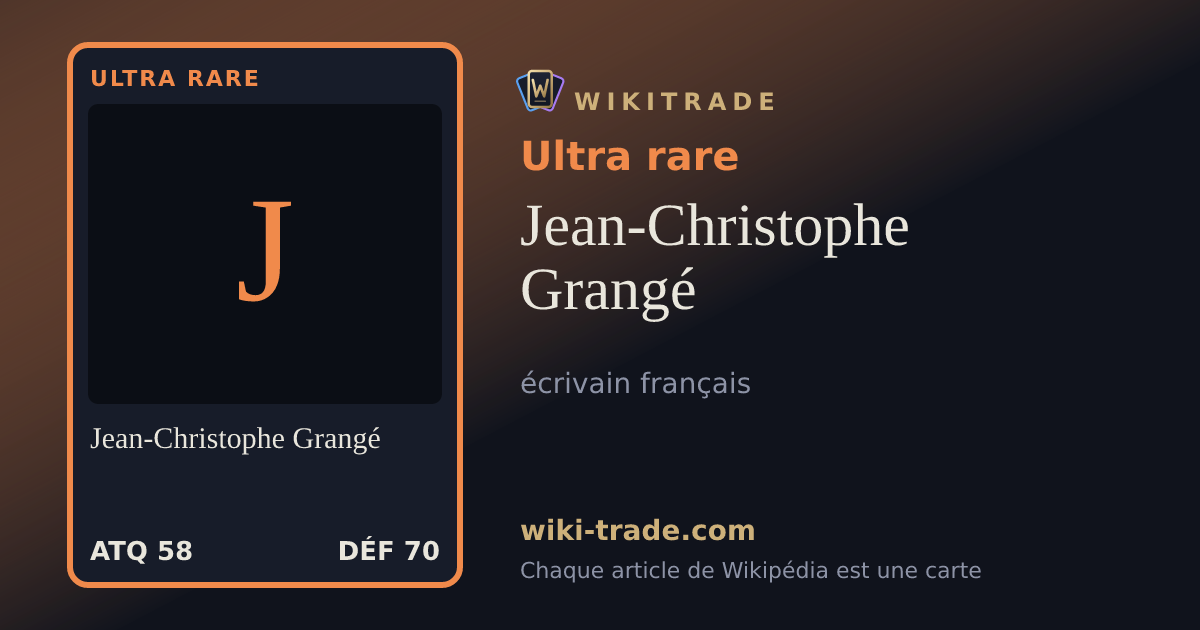 Jean-Christophe Grangé — carte Ultra rare