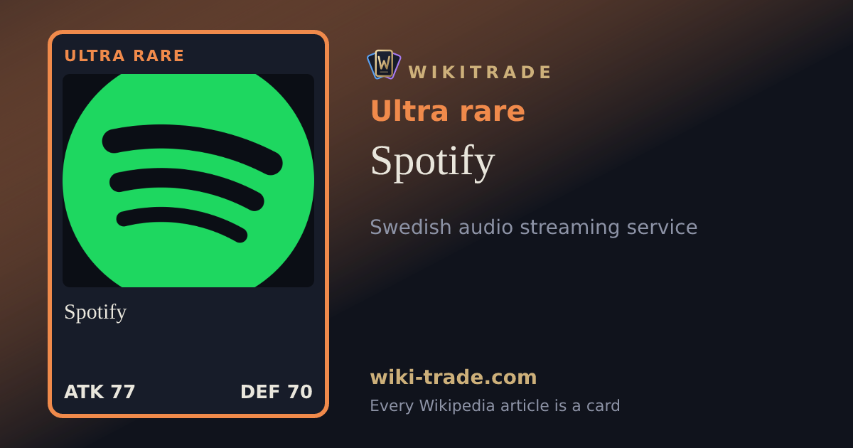 Spotify — Ultra rare card