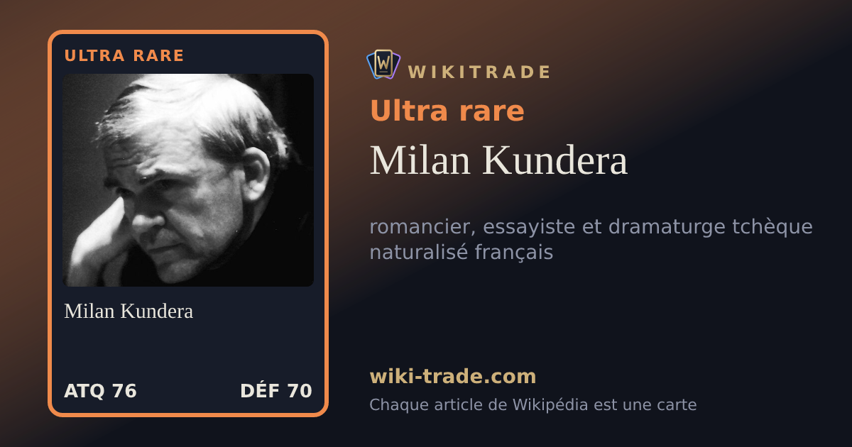 Milan Kundera — carte Ultra rare