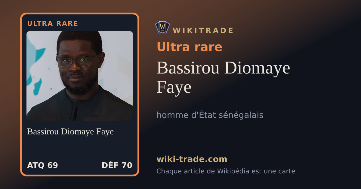 Bassirou Diomaye Faye — carte Ultra rare