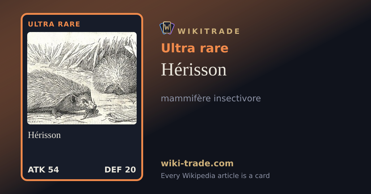 Hérisson — Ultra rare card