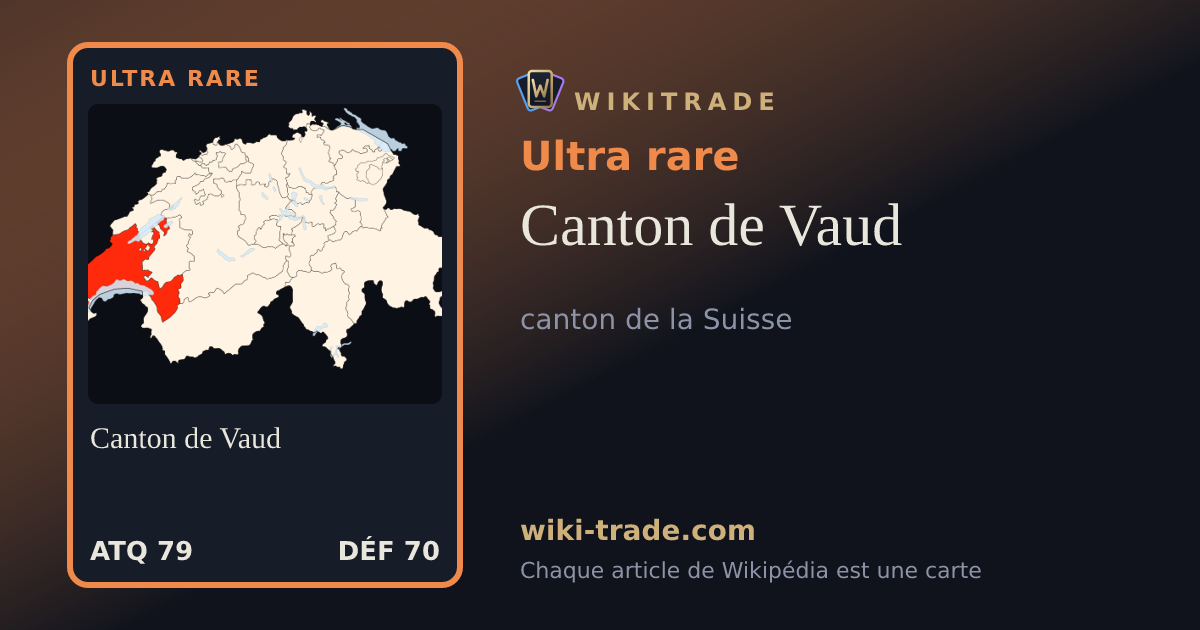 Canton de Vaud — carte Ultra rare