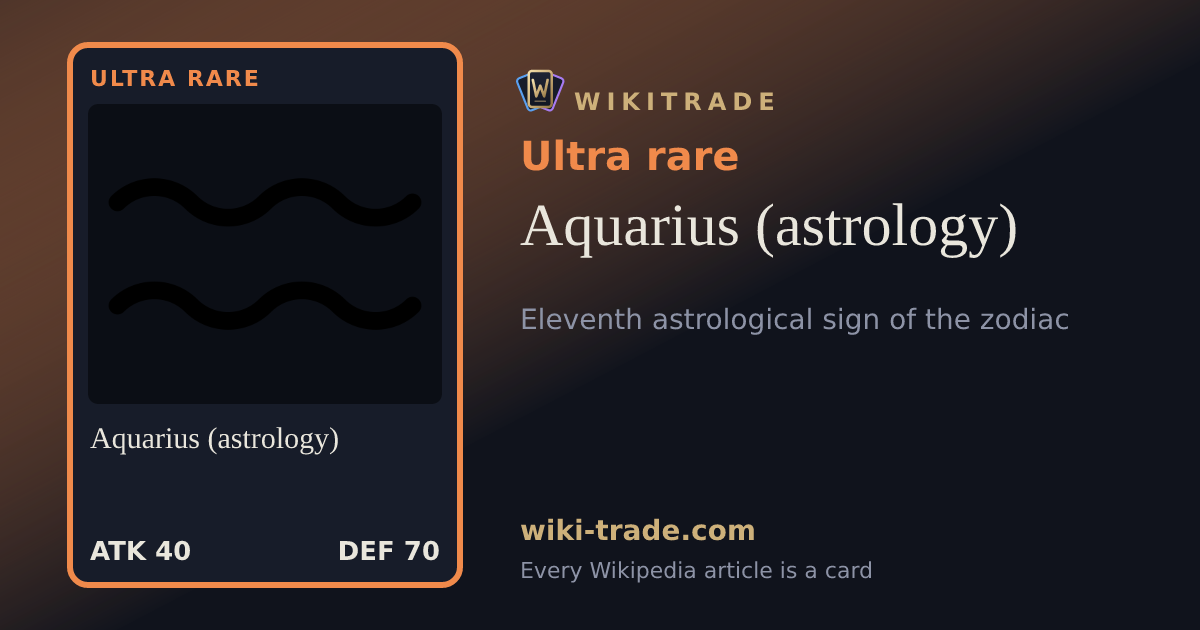 Aquarius (astrology) — Ultra rare card