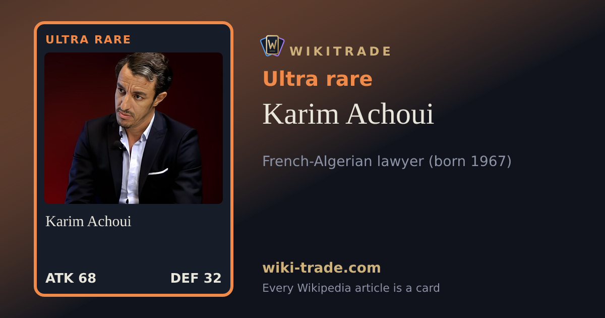 Karim Achoui — Ultra rare card