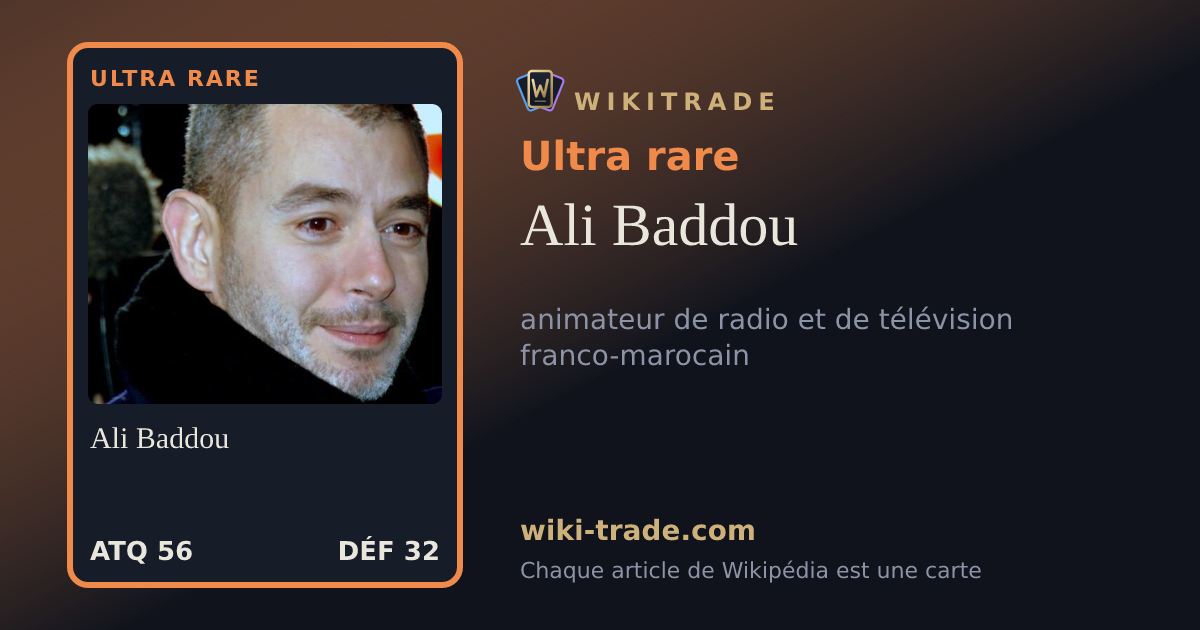 Ali Baddou — carte Ultra rare