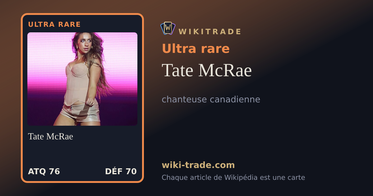 Tate McRae — carte Ultra rare