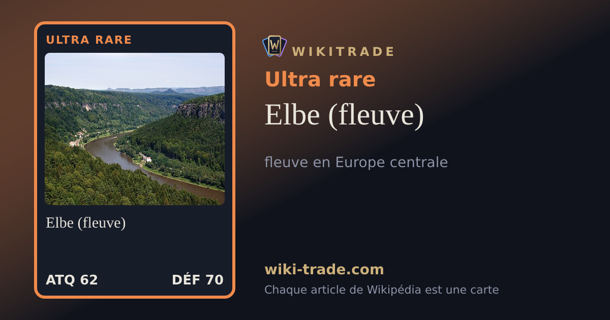 Elbe (fleuve) — carte Ultra rare