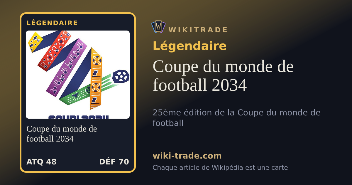 Coupe du monde de football 2034 — carte Légendaire