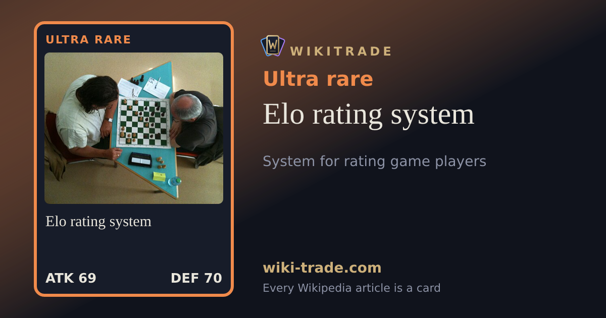 Elo rating system — Ultra rare card