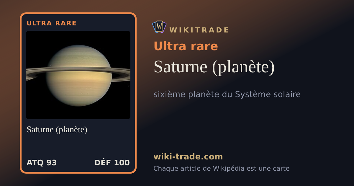 Saturne (planète) — carte Ultra rare