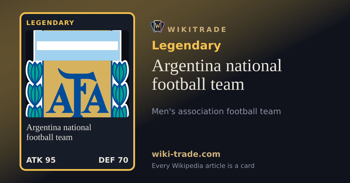 Argentina national football team — Legendary card