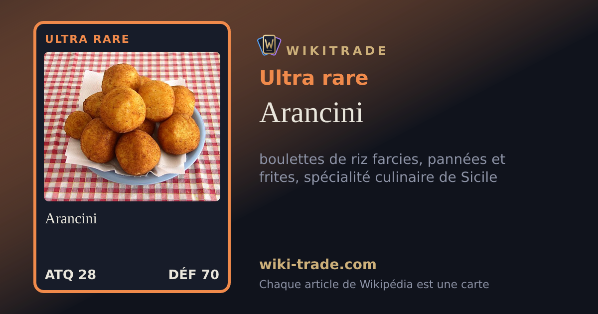 Arancini — carte Ultra rare