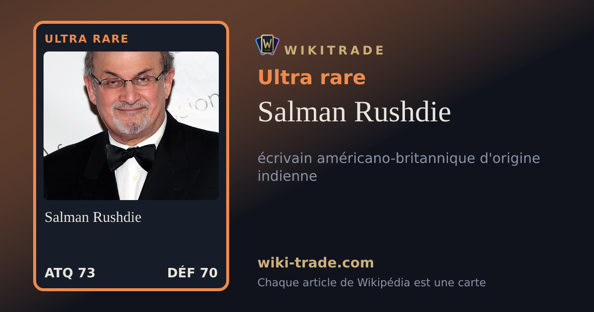 Salman Rushdie — carte Ultra rare
