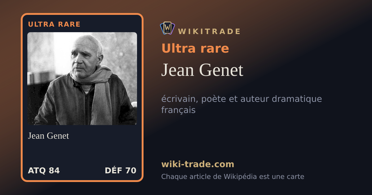 Jean Genet — carte Ultra rare