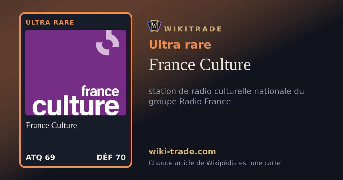 France Culture — carte Ultra rare