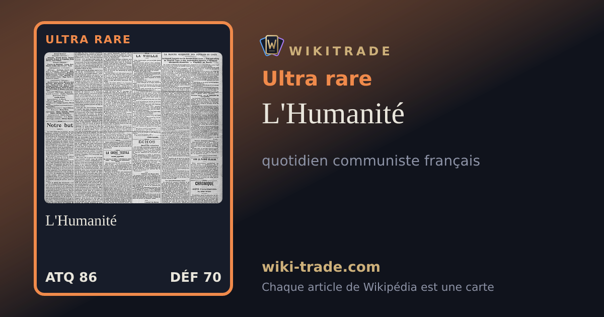L'Humanité — carte Ultra rare