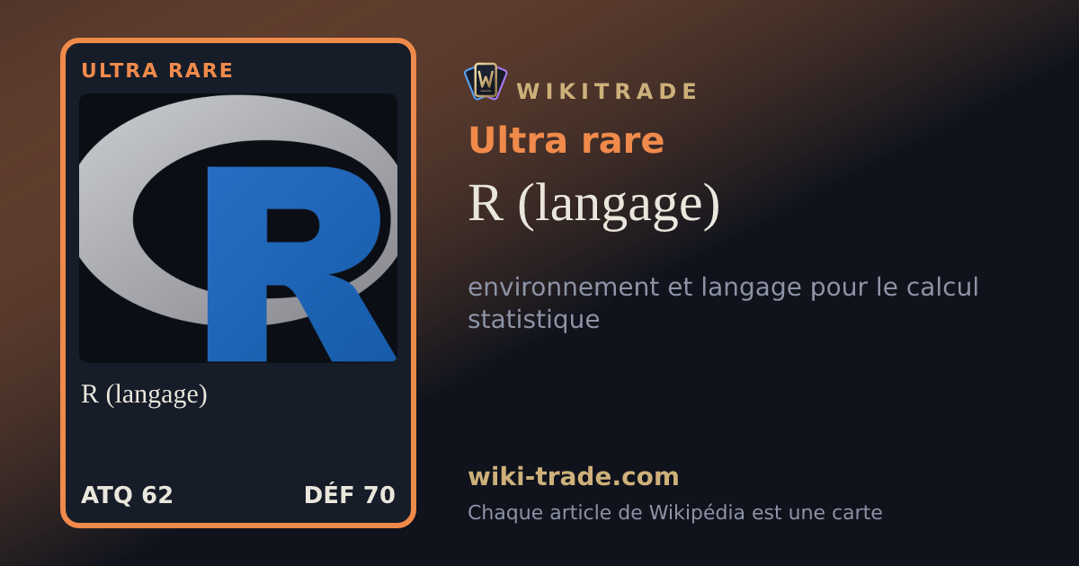 R (langage) — carte Ultra rare
