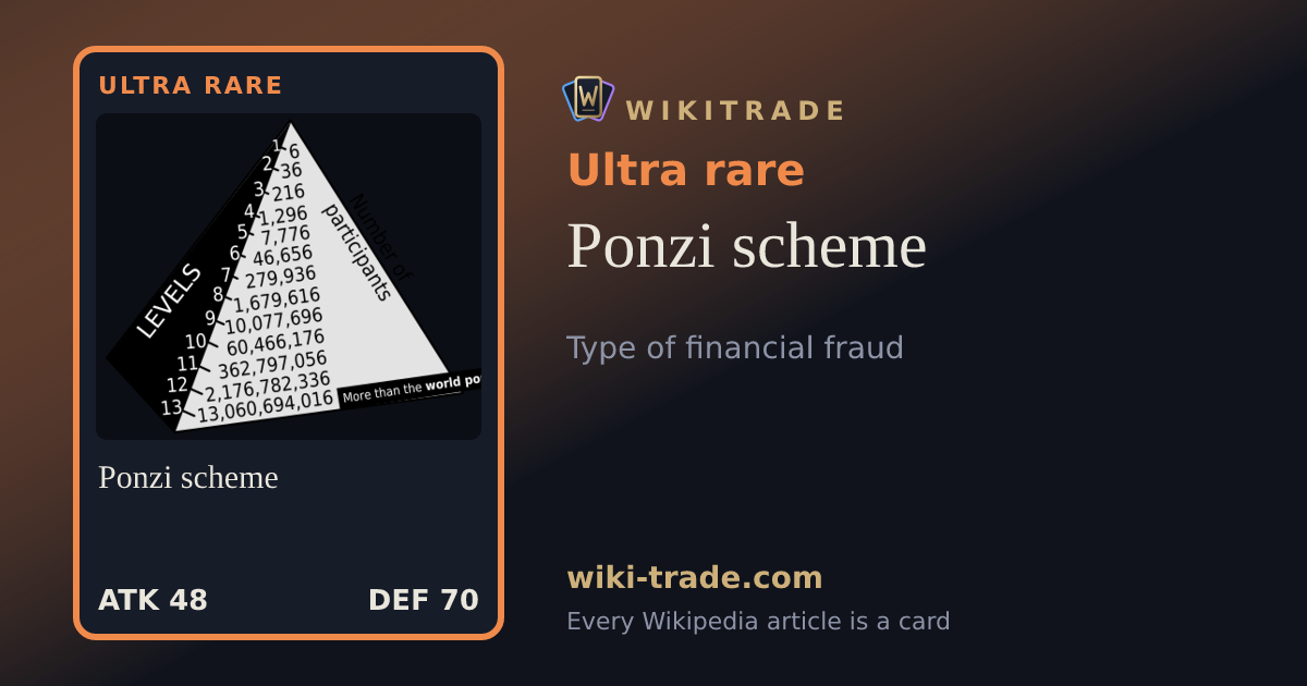 Ponzi scheme — Ultra rare card