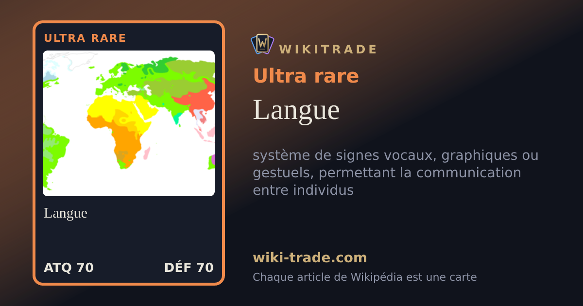 Langue — carte Ultra rare