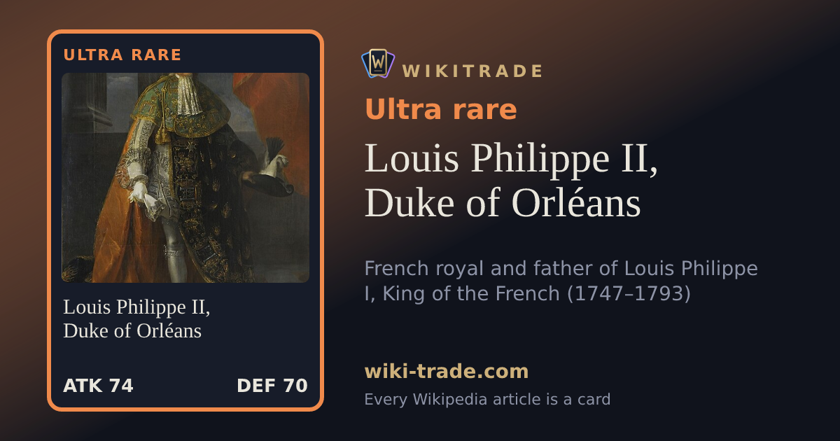 Louis Philippe II, Duke of Orléans — Ultra rare card