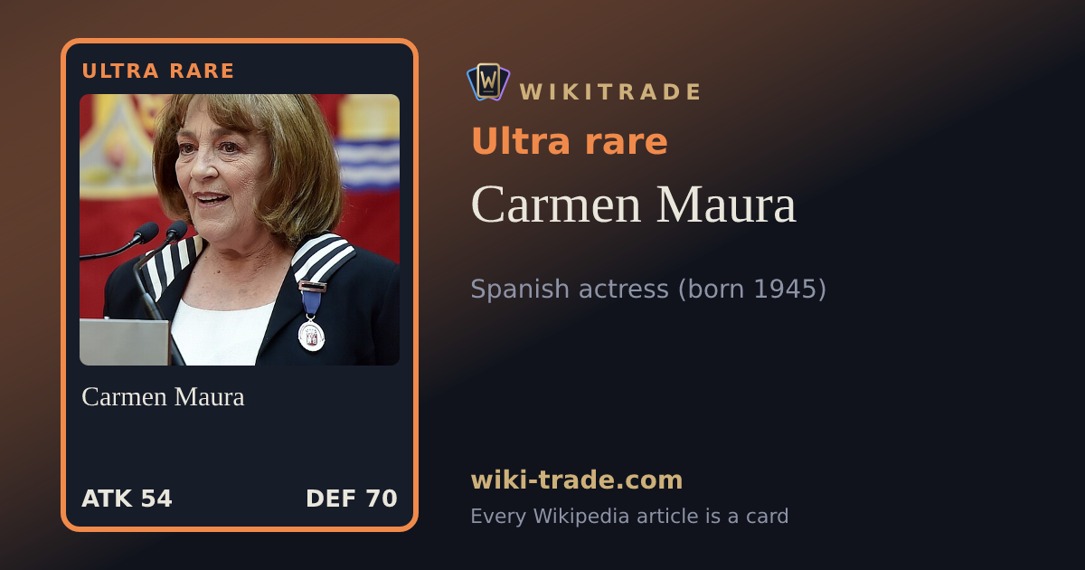 Carmen Maura — Ultra rare card