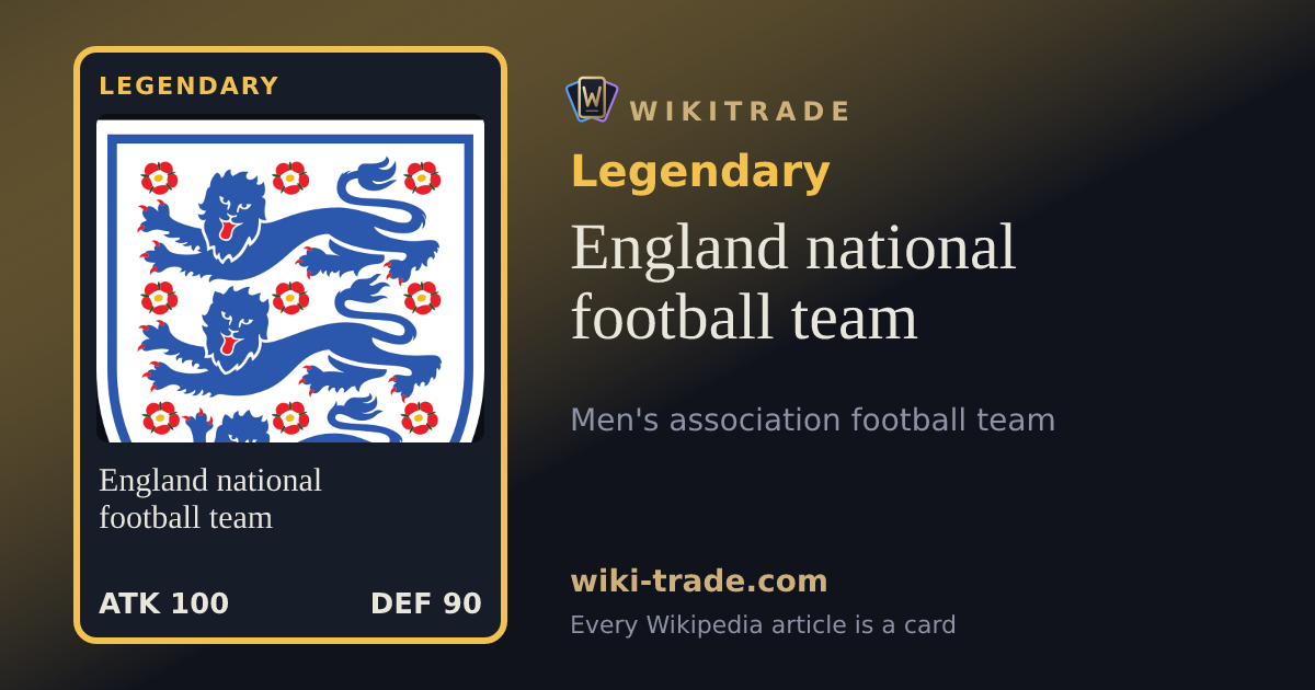 England national football team — Legendary card