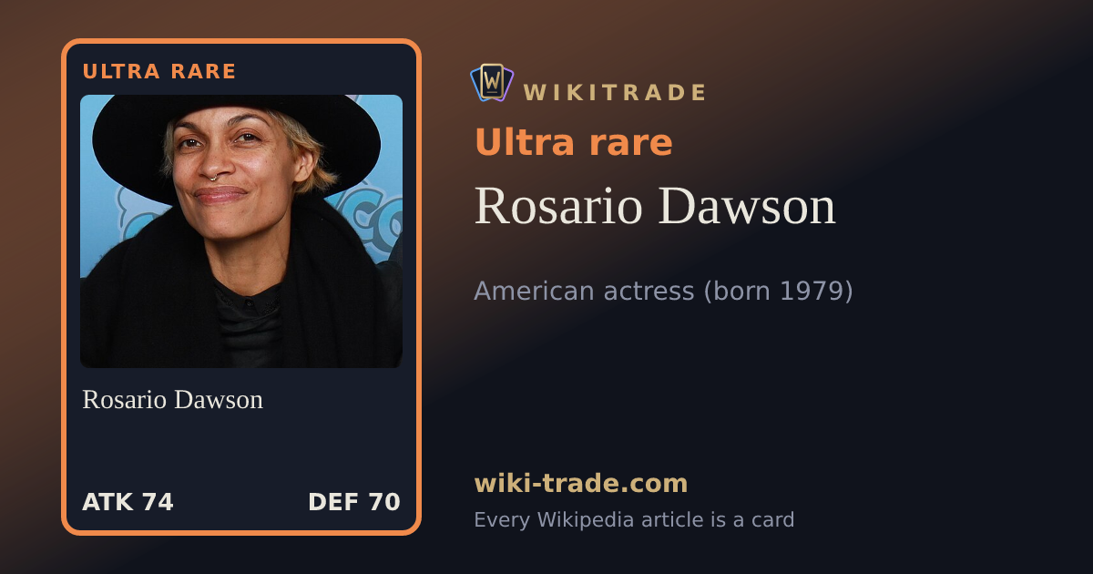 Rosario Dawson — Ultra rare card