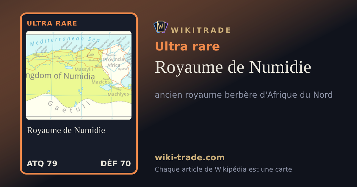 Royaume de Numidie — carte Ultra rare