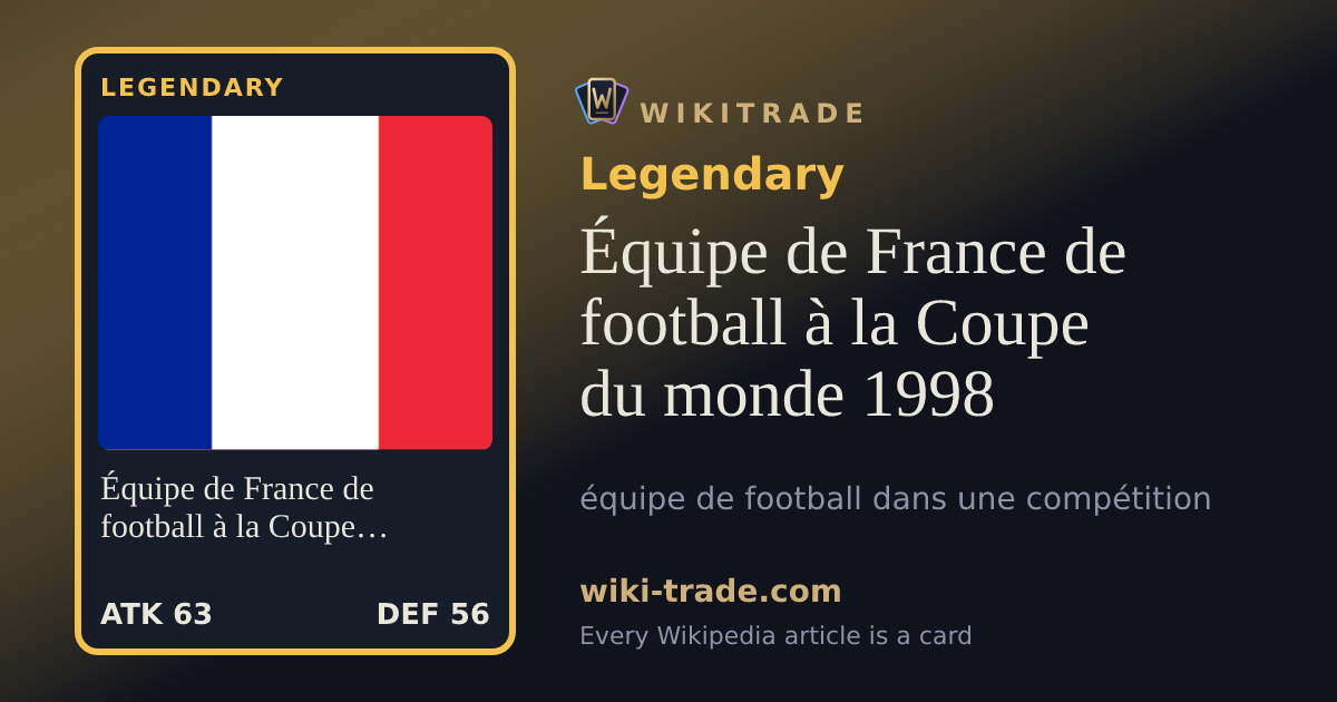 Équipe de France de football à la Coupe du monde 1998 — Legendary card