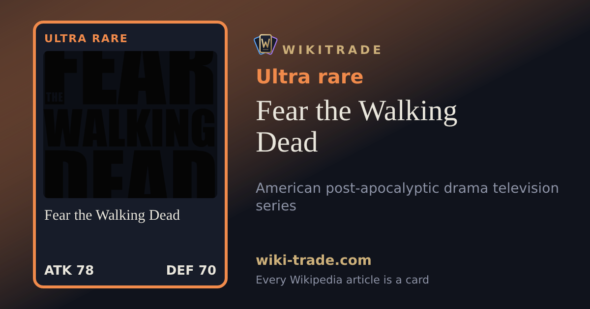 Fear the Walking Dead — Ultra rare card