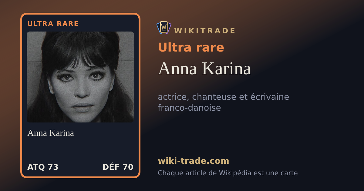 Anna Karina — carte Ultra rare