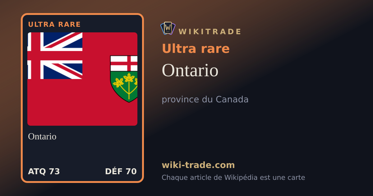 Ontario — carte Ultra rare