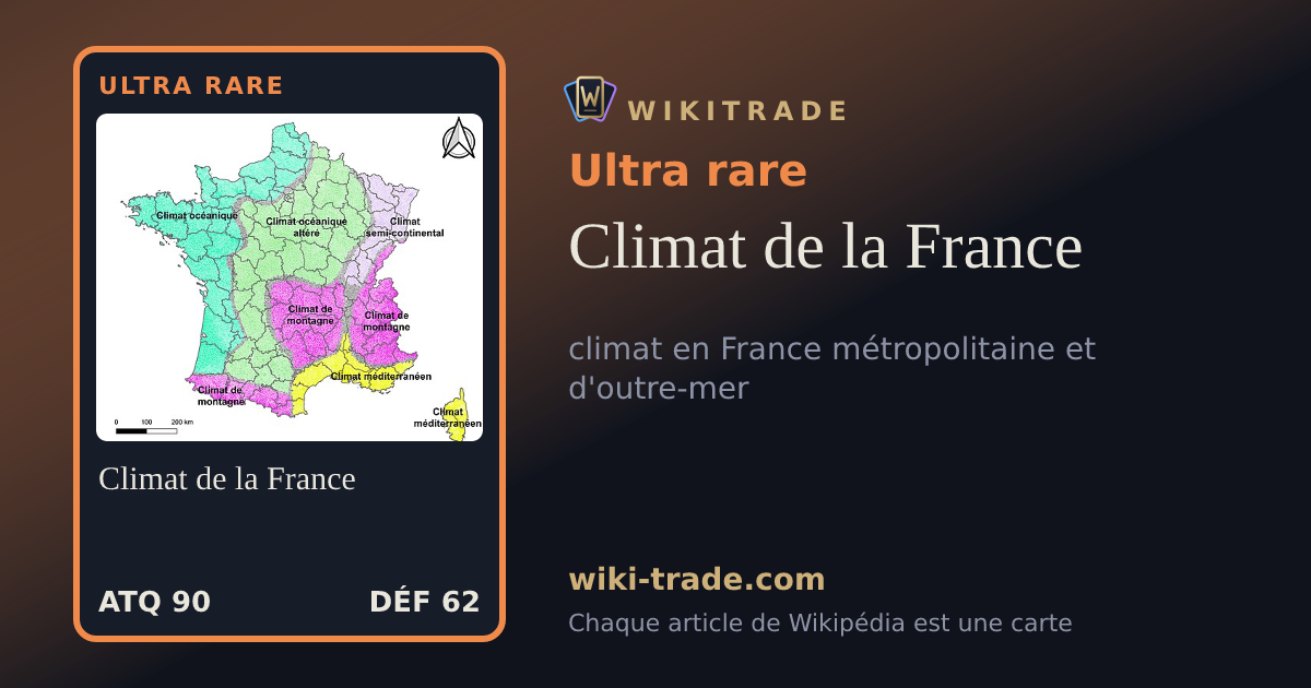 Climat de la France — carte Ultra rare