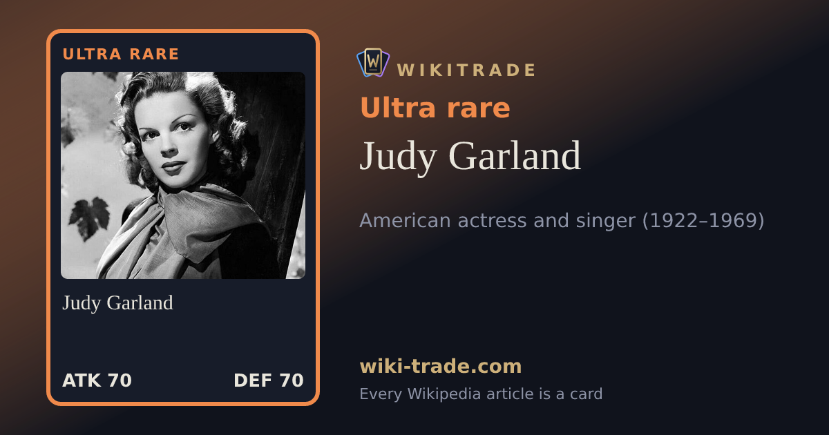Judy Garland — Ultra rare card