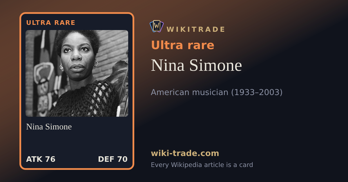 Nina Simone — Ultra rare card