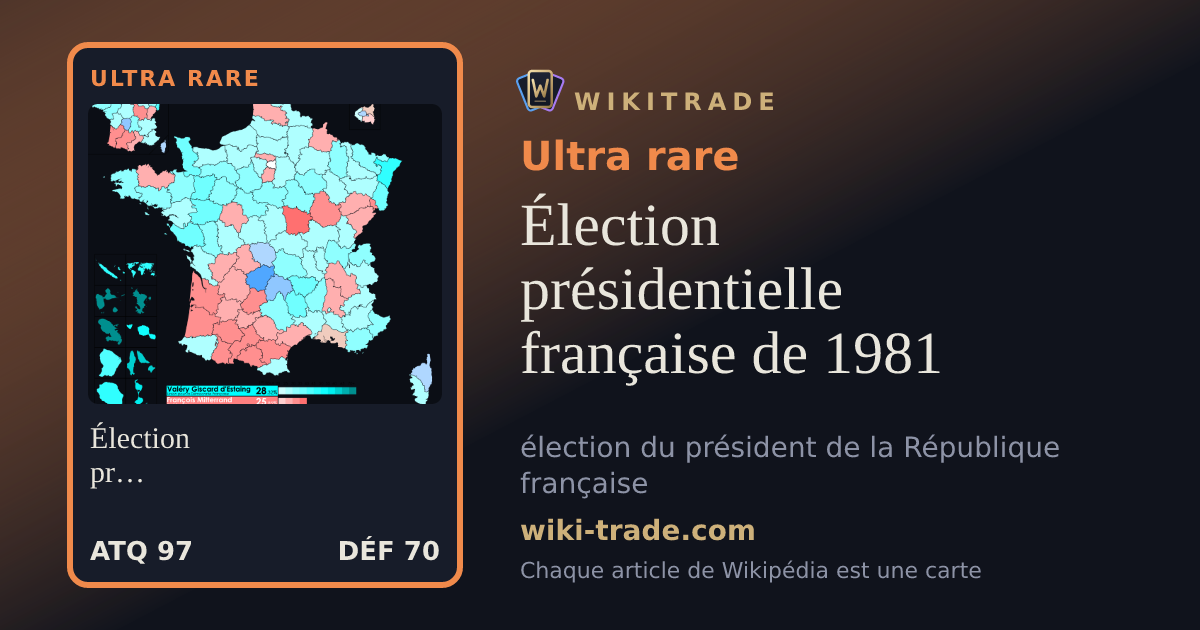 Élection présidentielle française de 1981 — carte Ultra rare