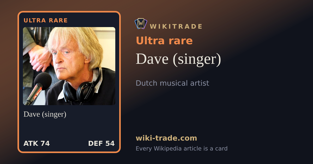 Dave (singer) — Ultra rare card