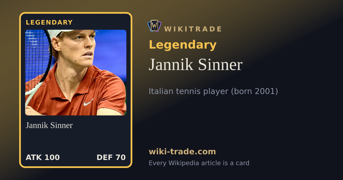 Jannik Sinner — Legendary card