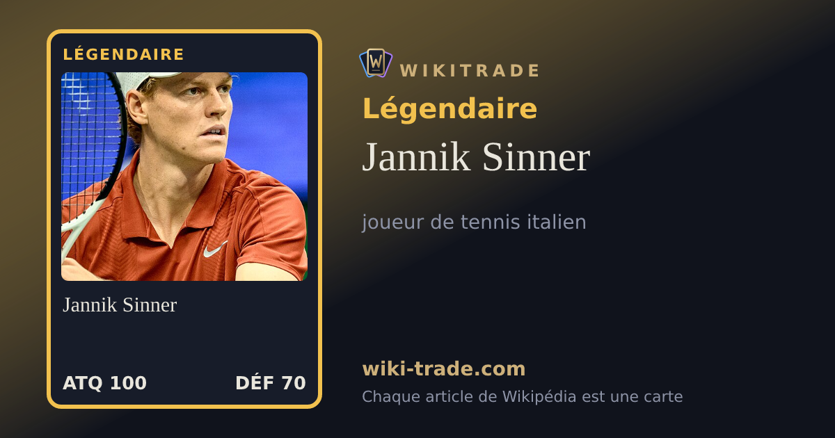Jannik Sinner — carte Légendaire