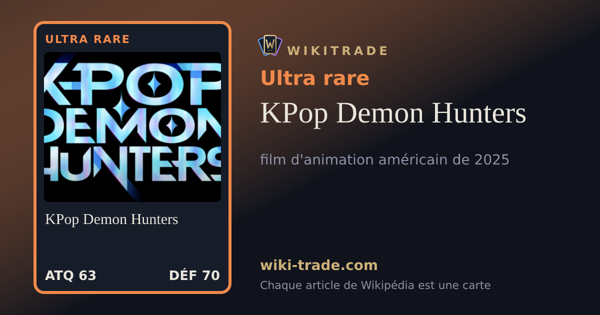 KPop Demon Hunters — carte Ultra rare