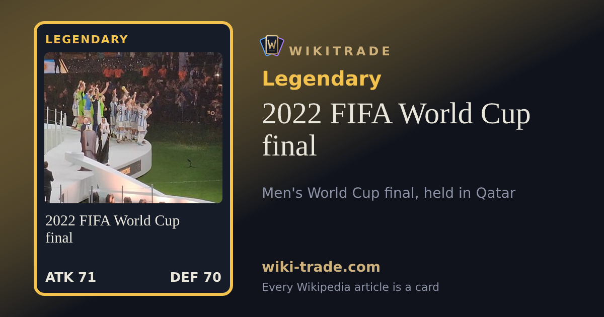 2022 FIFA World Cup final — Legendary card