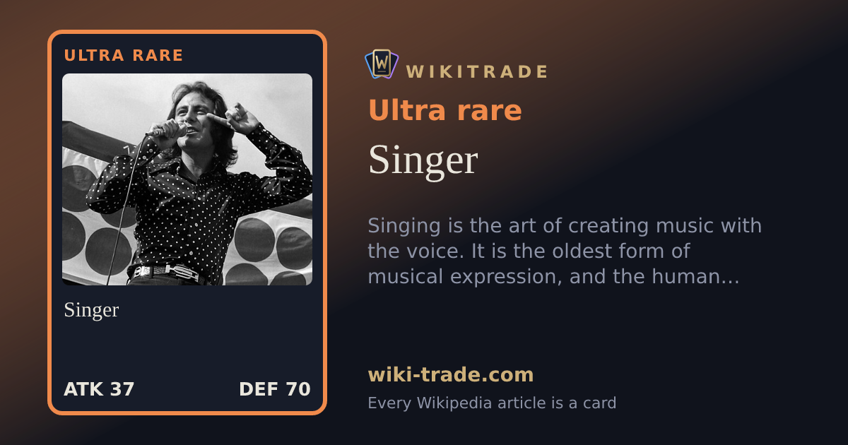 Singer — Ultra rare card