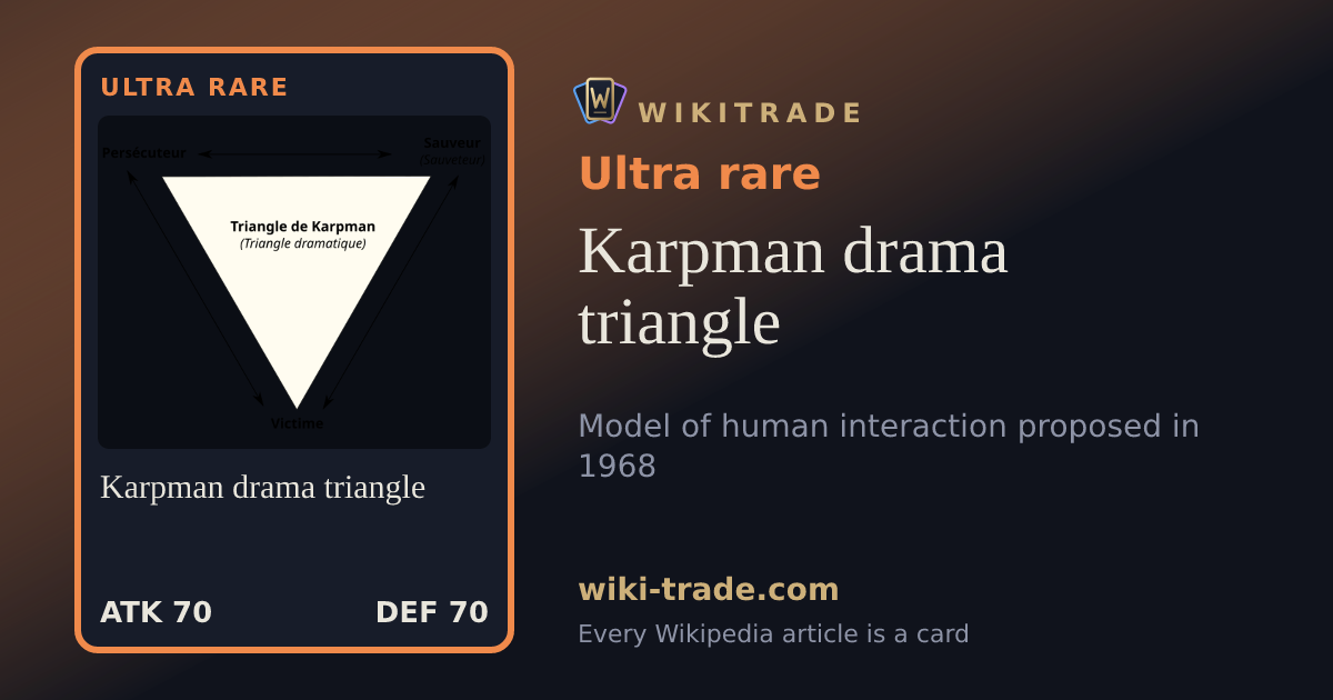 Karpman drama triangle — Ultra rare card