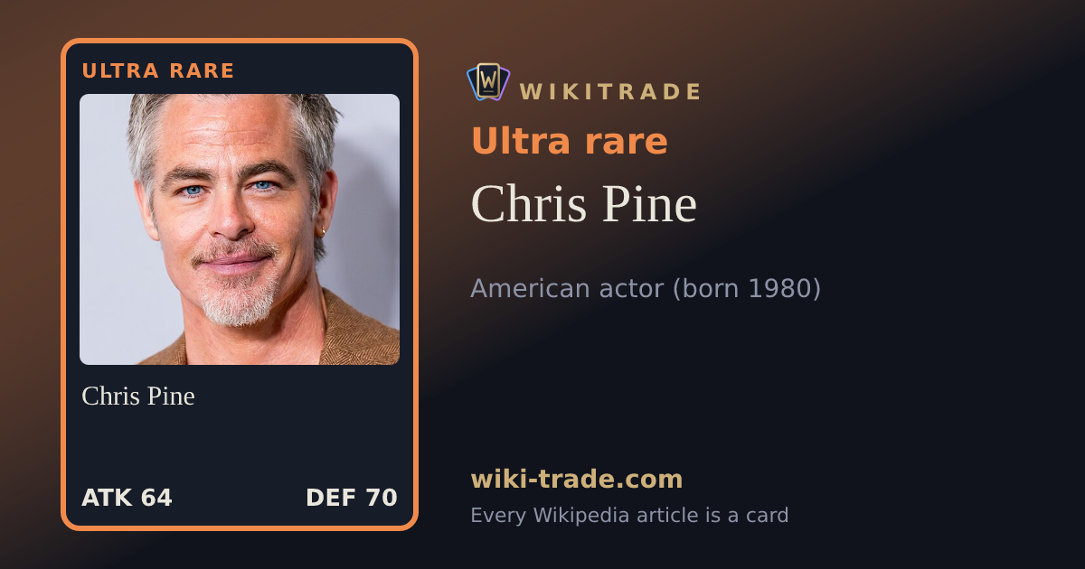 Chris Pine — Ultra rare card