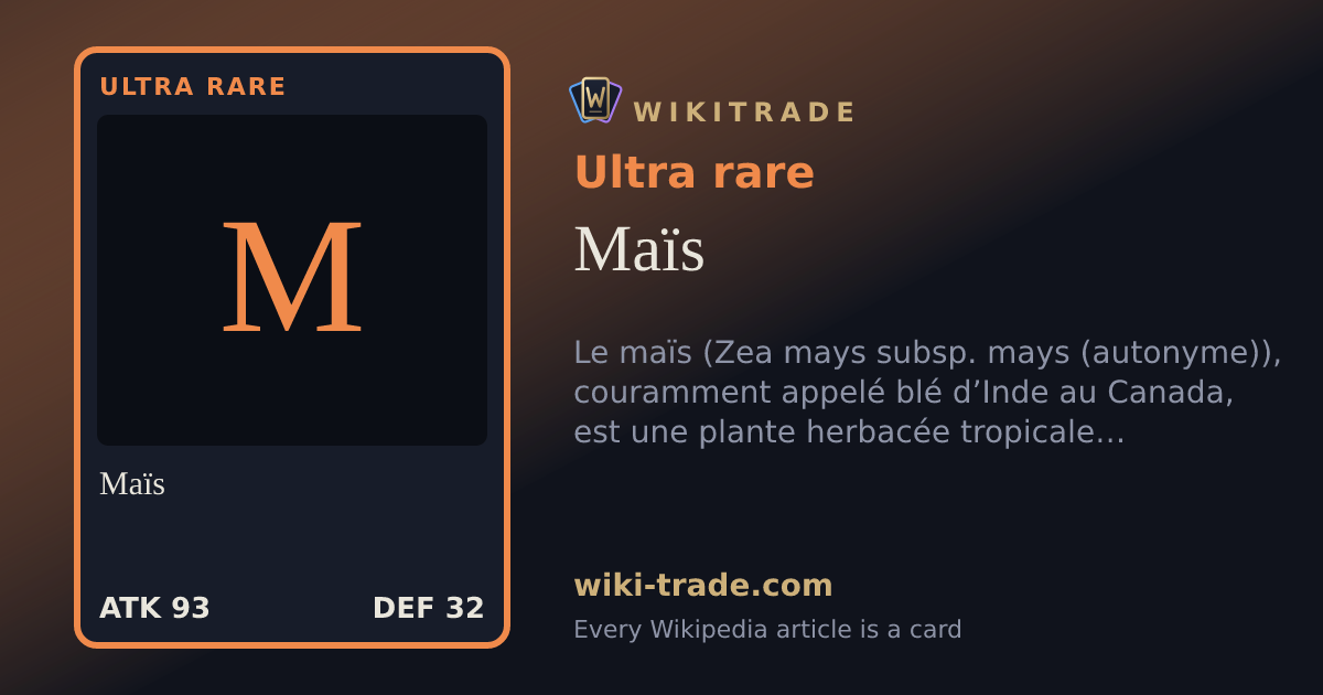 Maïs — Ultra rare card